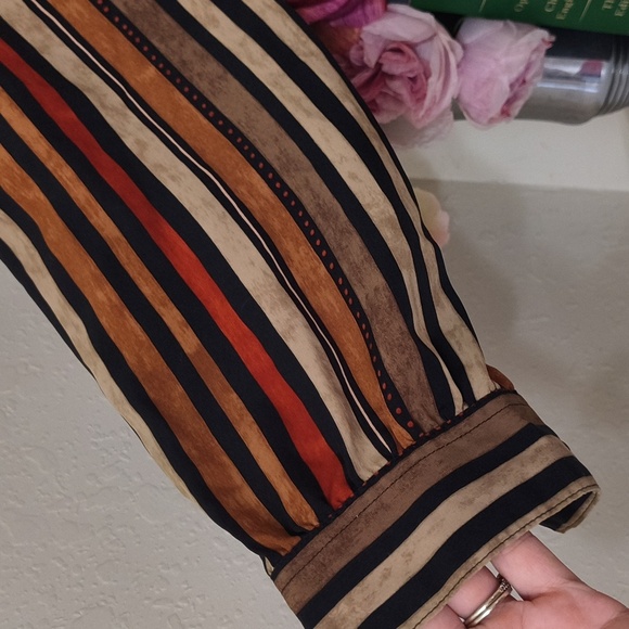 Vintage Contemporary Long Sleeve Button-Up Shirt Size Large Career Scandinavian - Picture 4 of 11